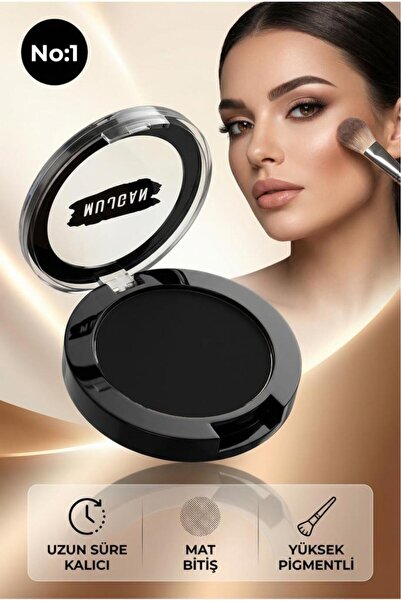 MUJGAN Tekli Mat Göz Far Yüksek Pigmentli Uzun Süre Kalıcı Siyah Renk