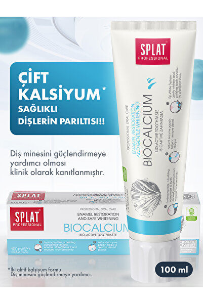 Splat Biocalcium Hassas Dişler İçin Hidroksiapatitli Diş Macunu Mine Onarıcı ...