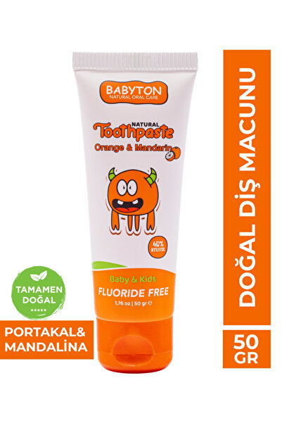BABYTON Doğal Portakal & Mandalina Diş Macunu Florürsüz 50 gr