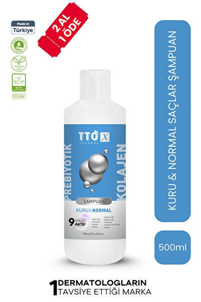 TTO X Shampoo for Dry and Normal Hair with Collagen and Prebiotics 500ml