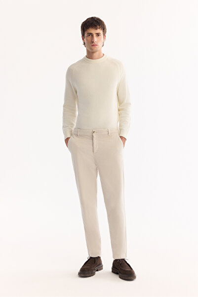 Avva Muške klasične hlače od kamena, mekane na dodir Somot Rebrasto Chino opu...