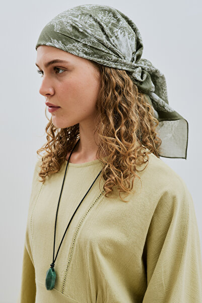 Manuka DESENLİ PAMUKLU ŞAL AGATHA BEJ