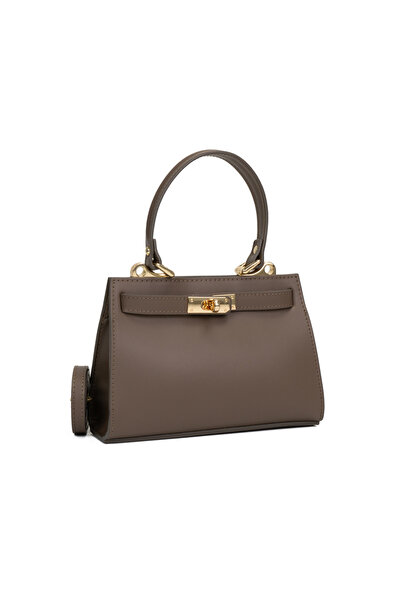 Posete Fagaras Poseta Piele Gloria - Taupe, Geanta Casual din Piele Naturala,...