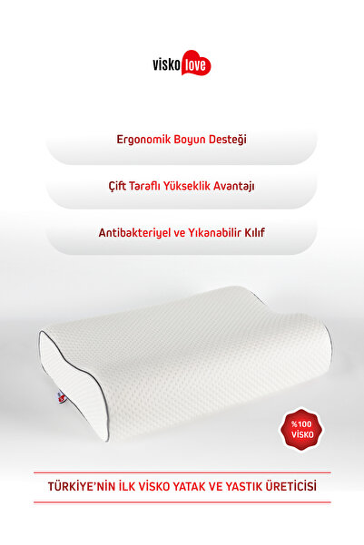 Visko Love Therapy Double-l Boyun Destekli Ortopedik Visco Yastık