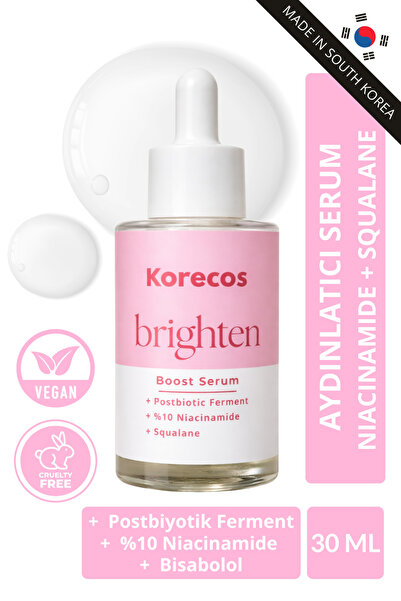 KORECOS Aydınlık Görünüm Veren, Ton Eşitleyici ve Gözenek Sıkılaştırıcı %10 N...