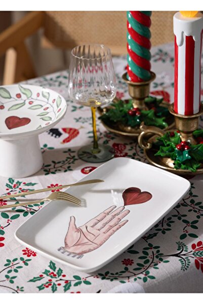 The Mia طبق تقديم مستطيل من لوف مقاس 33×21 سم