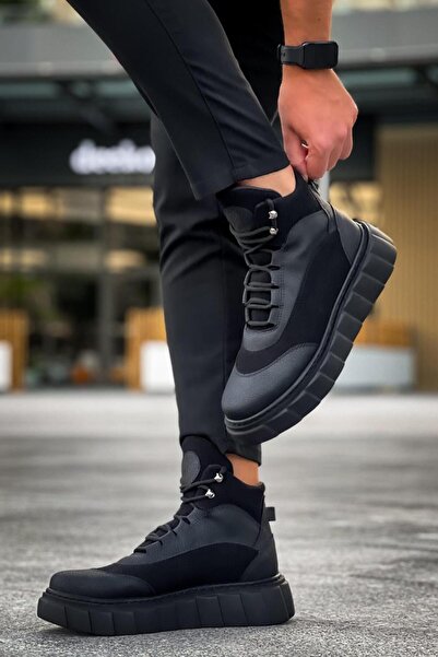 Knack Ψηλοτάκουνες μπότες 104 Μαύρες (Μαύρη σόλα)