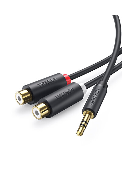 Ugreen 3.5mm Erkek - 2 RCA Dişi Jaklı Stereo Ses Kablosu Y Adaptörü Altın Kap...