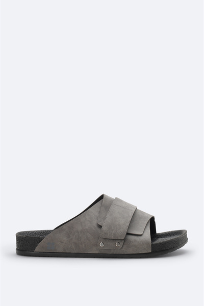 Avva Muške sive cipele sa jednim remenom Lagan udoban đon Sandale Papuče A51Y...