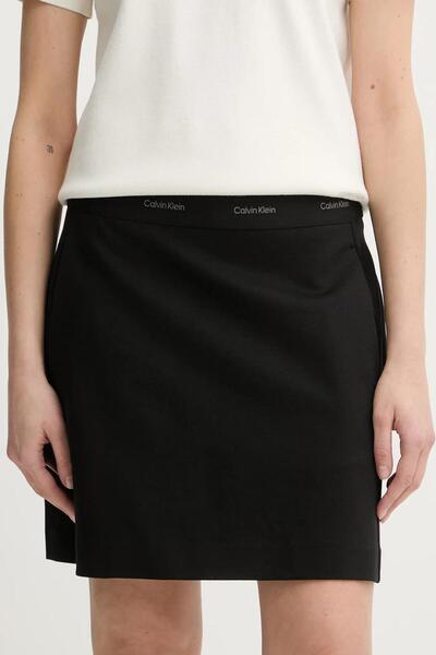Calvin Klein PONTE LOGO WB MINI SKIRT