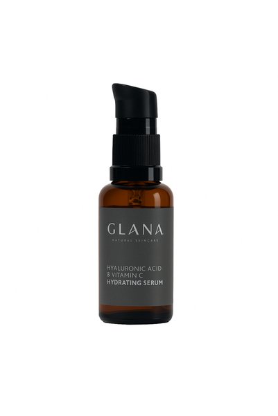 Glana Cosmetics سيروم العناية بالبشرة بحمض الهيالورونيك وفيتامين سي