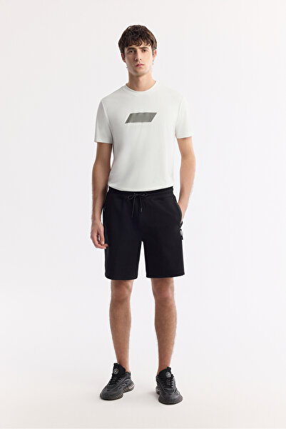 Avva Muške crne elastične šortseve sa vezanjem u struku, bi-streč interlock, ...