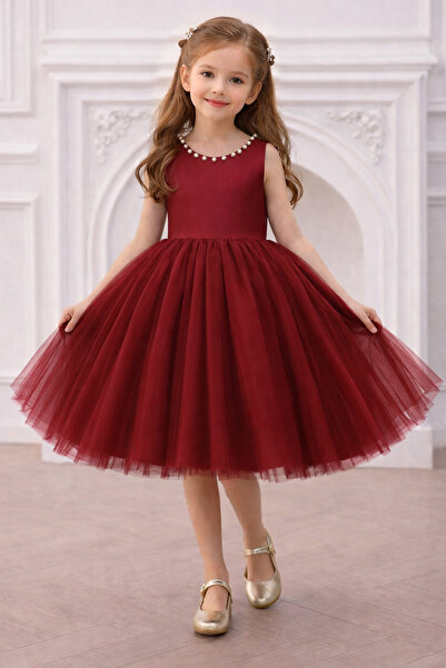 nsmkidslife Devojčica haljina sa perlicama, ljubičasti model, rođendan, diplo...