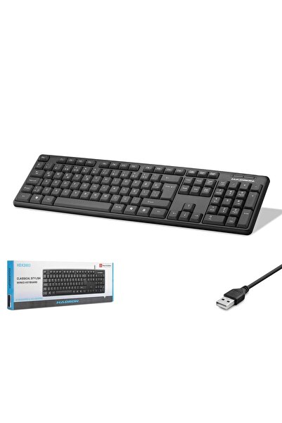 HADRON HDX2603 Türkçe-Q 1.25mt USB Kablolu Klavye - Siyah