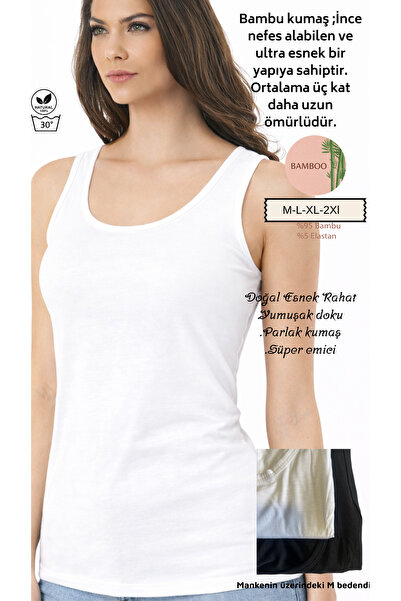 UN REAL Women's 3-Pack Wide Strap Bamboo Tank Top – Natural Bamboo Fabric, St...