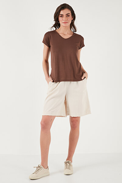 Lela Pamučne šortseve standardnog kroja sa normalnim strukom, vezanjem i džep...