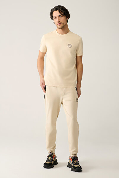 Avva Muške bež dres tkanine, 2 niti, regular fit trenirke A41Y3416