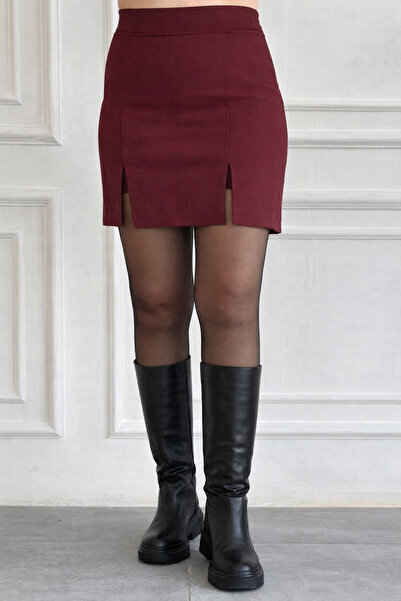 My-o Čelična tkanina Prednja i zadnja suknja Izgled Sa likrom Suknja-šorts Sv...