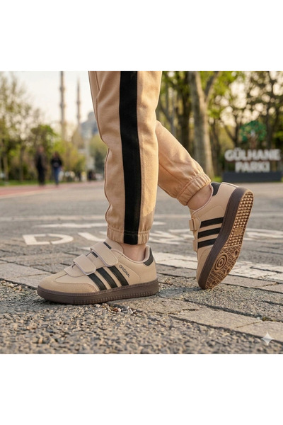 Bukond Children's Daily Velcro Elastic Sneakers Sports Shoes School Shoes