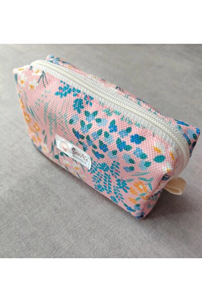 Handmade Mis Çiçekler Küçük Boy Hijyen Çantası/Cüzdan/Çanta İçi Düzenleyici F...