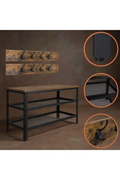 Iso Shoe cabinet with clothes rack, multifunctional, 73 cm, elegant design, 1...