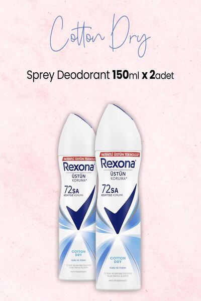 Rexona Kadın Sprey Deodorant Cotton Dry 150 ml x 2 Adet