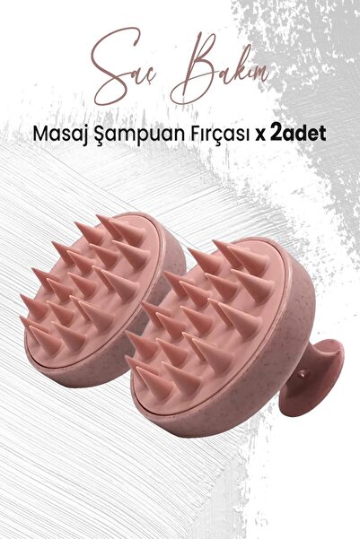 Düvenci Toptan Mekana silikonska masažna četka za šampon, roza x 2 kom