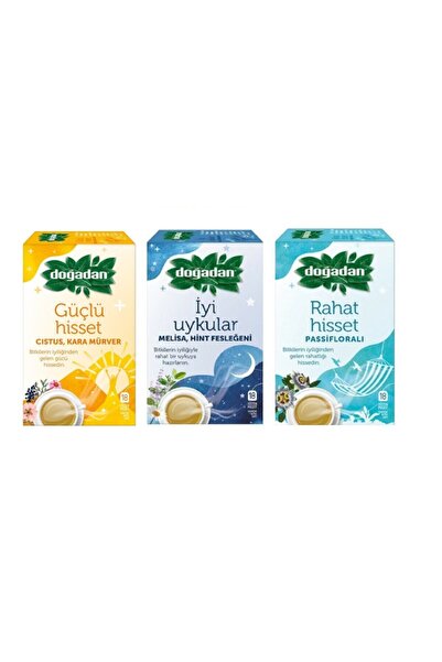 Doğadan Bitki Çayları Fırsat Paketi Rahat Hisset+güçlü Hisset+iyi Uykular 3 X...
