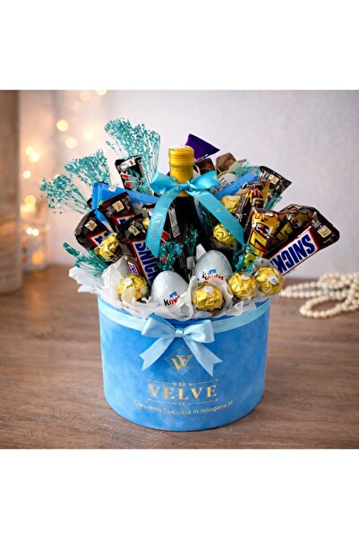 velve Pachet Delice, in cutie albastra de catifea,Prosecco La Gioiosa,selecti...