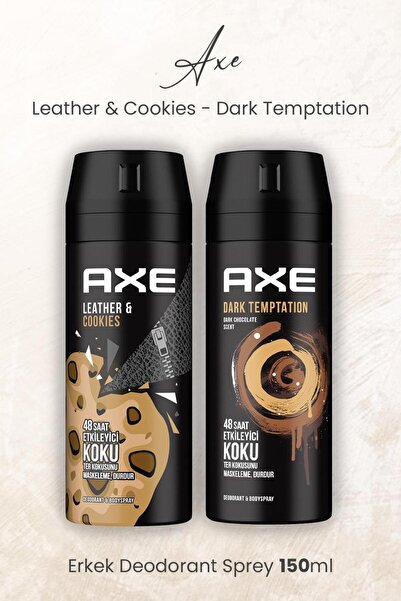 Axe Erkek Deodorant Sprey Leather & Cookies ve Dark Temptation 150 ml