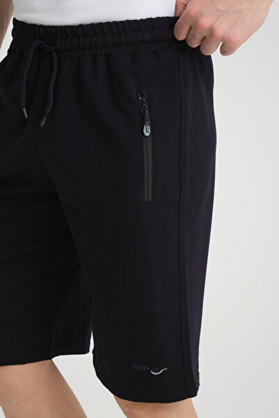 RDR-X Erkek Lacivert Penye Kumaş Bermuda Şort