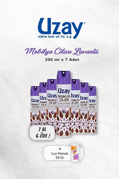 Uzay Mobilya Cilası Lavanta 300 ml 7 AL 6 ÖDE ve Pamuk