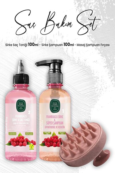 Eyüp Sabri Tuncer Sirke Frambuazlı Şampuan 100 ml, Saç Toniği 100 ml ve Masaj...
