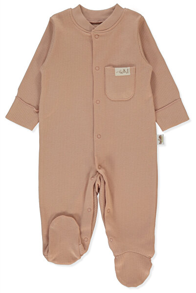 Bebetto Organic Reported Interlock Bootie Jumpsuit (Organic Be Nature) Tile