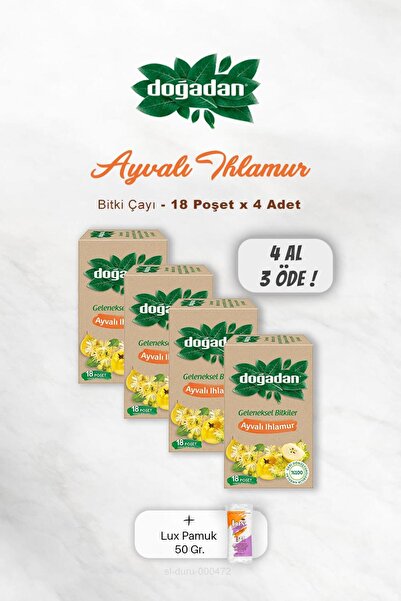 Doğadan اشترِ 4 واحصل على 3 مجانًا، شاي أيڤالا إيهلامور 18 عبوة، قطن