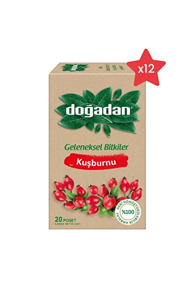 Doğadan طقم شاي ثمر الورد 20 قطعة