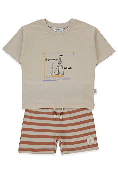 Bebetto طقم شورت سوبريم مكون من قطعتين (نيو روت) بيج