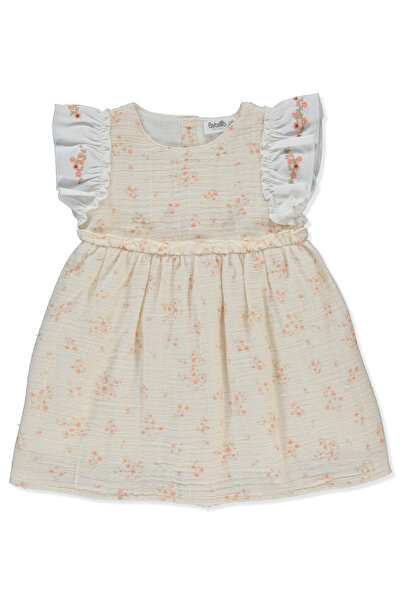 Bebetto Woven Dress (Flowery) Beige
