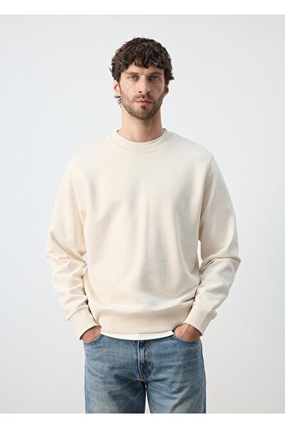 MANGO Man %100 pamuklu hafif sweatshirt