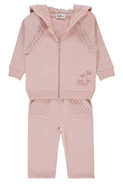 Bebetto Two-Strap Cardigan 2-Piece Set (Lacy Girl) Pink