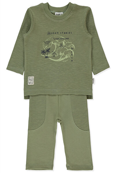 Bebetto Selani̇k Sweat 2-Piece Set (Surf) Green