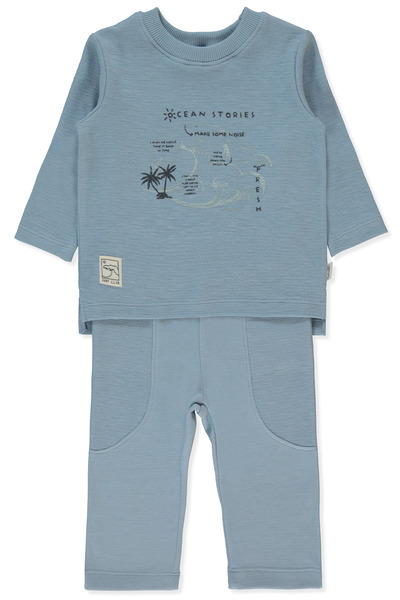 Bebetto Selani̇k Sweat 2-Piece Set (Surf) Indigo