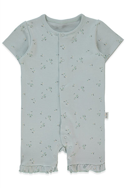 Bebetto بدلة جولف إنترلوك مطبوعة (حديقة الزهور) باللون النعناعي