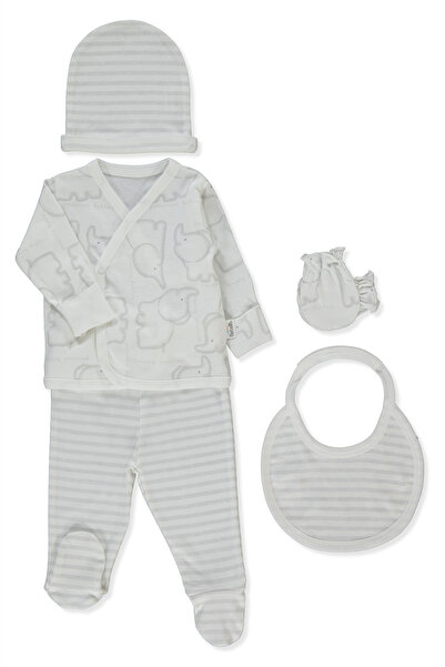 Bebetto Ri̇bana Zibin Set of 5 (Happy Animal) Gray Melange