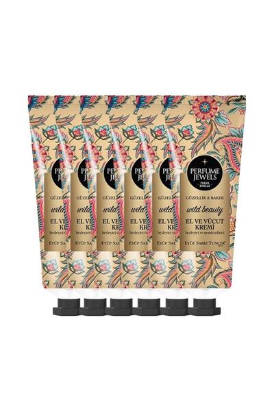 Eyüp Sabri Tuncer كريم عطري للجسم من بيرفيوم جويلز وايلد بيوتي 50 مل × 6