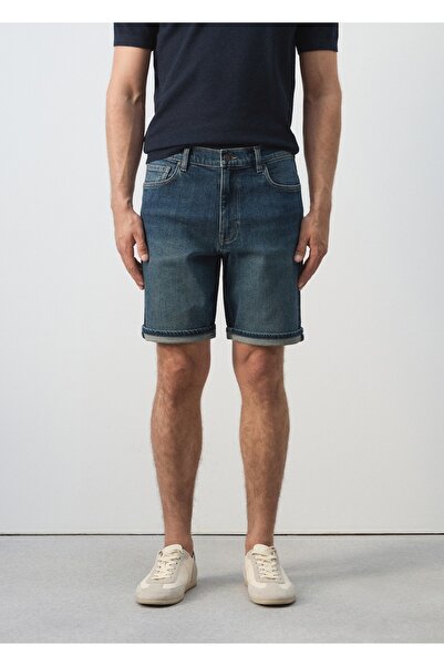 MANGO Man Slim fit kot bermuda şort