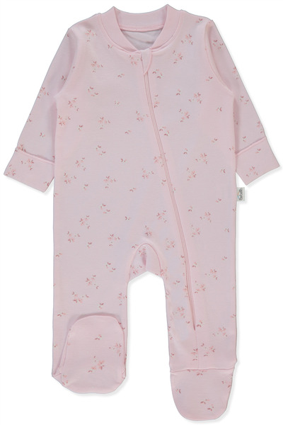 Bebetto İNTERLOK FERMUARLI PATİKLİ TULUM (FLOWER GARDEN) PEMBE