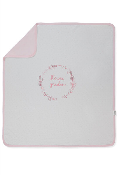 Bebetto بطانية إنترلوك (حديقة الزهور) باللون الوردي