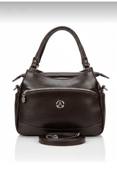 ÇANTAM GELSİN Γυναικεία τσάντα χιαστί με λουράκι ώμου σε καφέ χρώμα