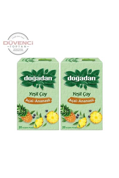 Doğadan Yeşil Çay Açai Ananaslı Bardak Poşey Çay x 2 Adet